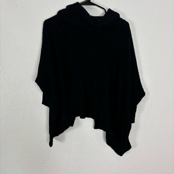 Free People Beach Black Turtleneck Ribbed Pullover Sweater - Picture 1 of 5